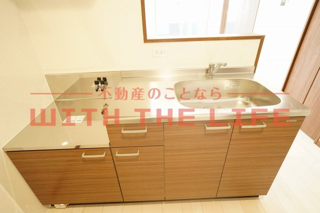 マリアージュ西牟田【10.000円キャッシュバック対象物件】のキッチン|コンパクトなキッチンで掃除もラクラク