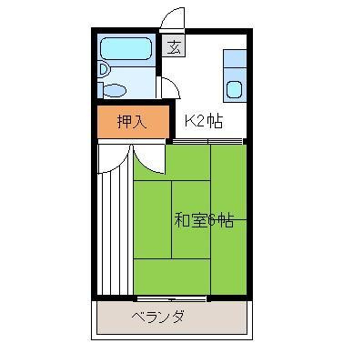 【間取り】 | コーポ江川 | コーポ江川