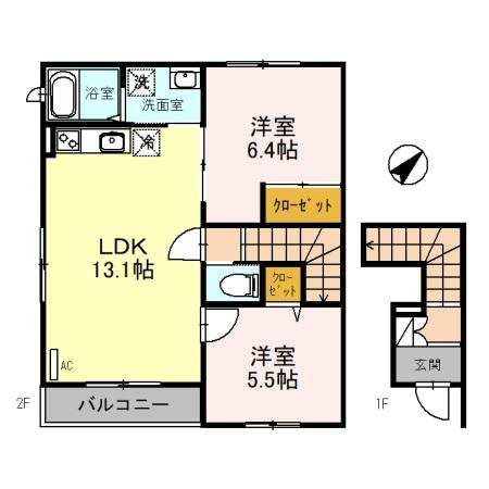 【間取り】 | サンシャイン A棟