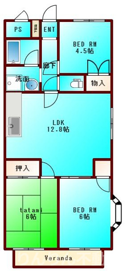 【間取り】 | サンセール二軒屋ウエスト