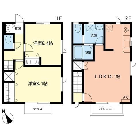 ヴィーブル江川Bの間取り