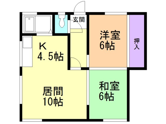 母恋北町アパートの間取り
