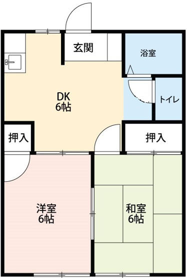 【間取り】 | コーポ西浦Ⅰ