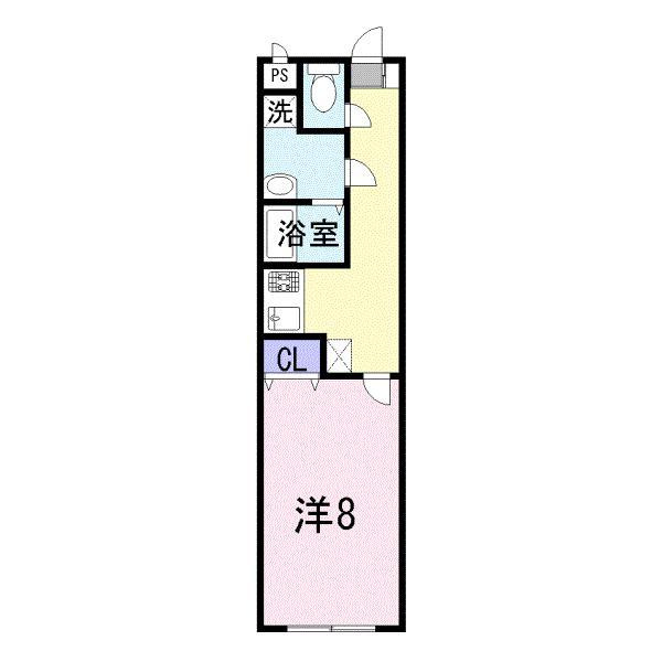 MISTRAL飾磨駅前の間取り|単身の方にオススメ★