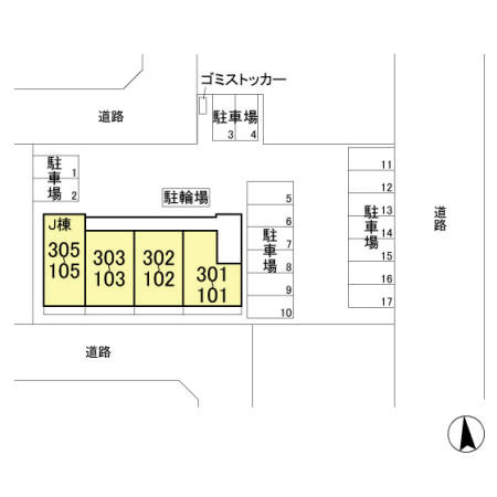 ゼピュロス学園の森 Jの区画図