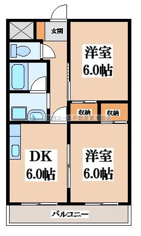 【間取り】 | サンハイツ高井田
