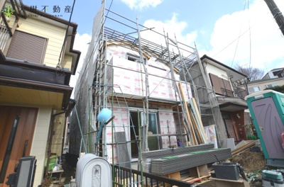 【外観】 | 海老名市望地2丁目　新築戸建て　全1棟　【仲介手数料無料】 | ※令和5年3月上旬に撮影