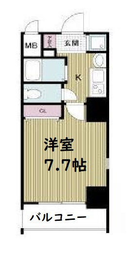 【間取り】 | アーバンフラッツ難波東