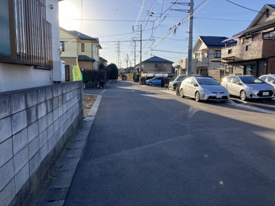 【前面道路含む現地写真】 | 船橋市二和東　角地条件なし土地