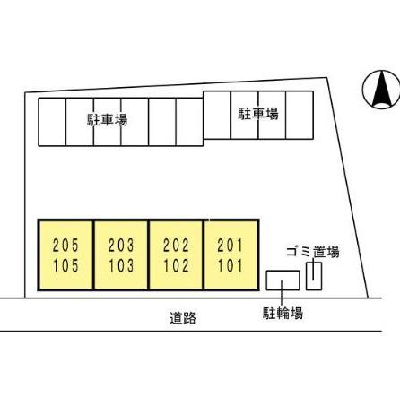 スカイコートの駐車場|カースペースがあります