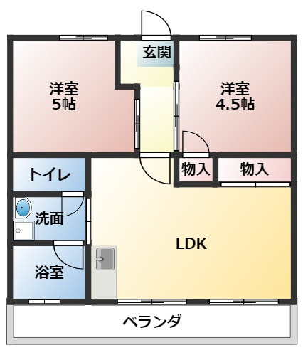 各務ハイツの間取り