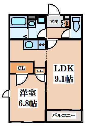 【間取り】 | レオネクストサンモール畷