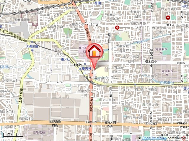 A-mon太秦天神川の地図