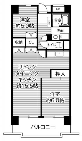 ビレッジハウス高美が丘タワーの間取り