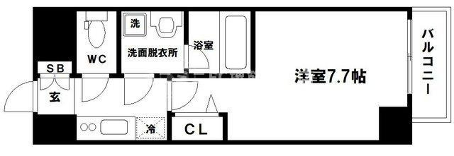レジュールアッシュ大阪城ＷＥＳＴの間取り