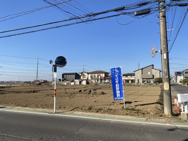 川越市萱沼1-1　売地の外観|現地（2023年1月）撮影　敷地面積は広々73坪！