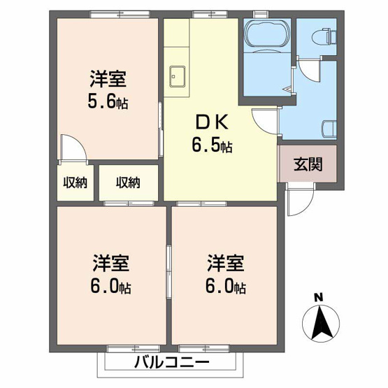 【間取り】 | Ｆｉｅｌｄ Ｖｉｌｌａｇｅ Ａ棟