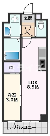 【間取り】 | ビエラコート岸部中