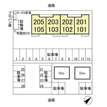 Pino（ピーノ）の区画図