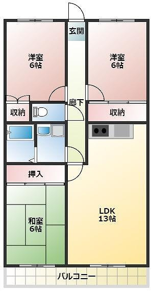 ヴィラソレイユの間取り