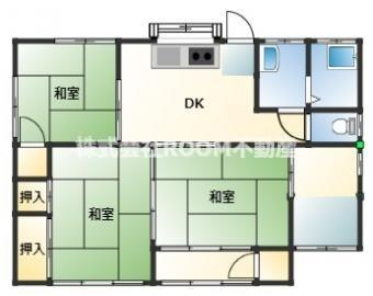 東貸家の間取り