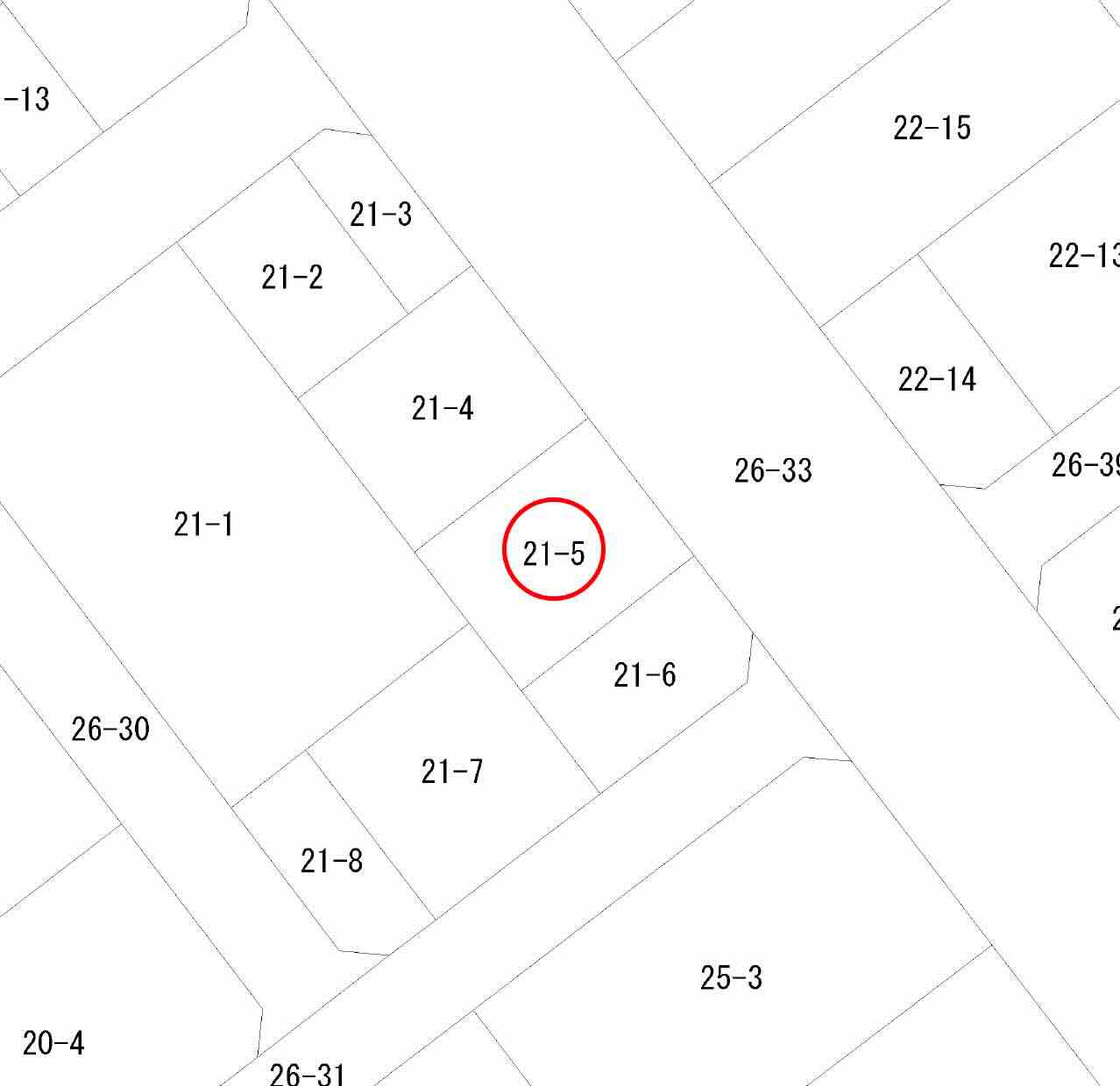 足利市伊勢町４丁目の売地の区画図