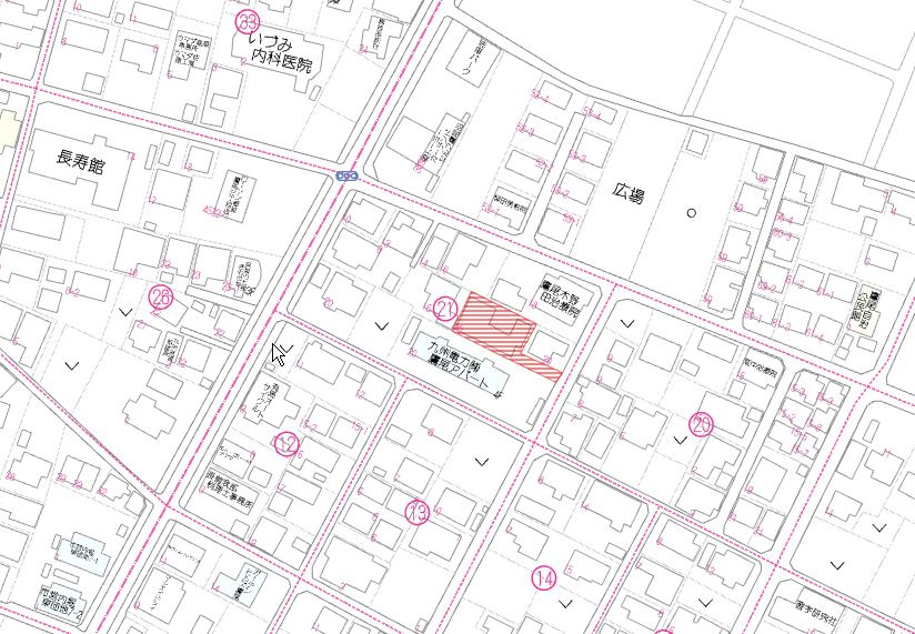 都城市鷹尾１丁目の売地の土地図