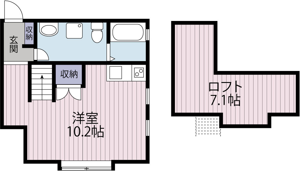 ロフト付きのお部屋★