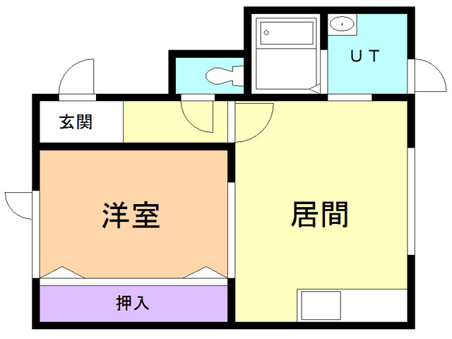 ハイツ夕陽ヶ丘の間取り
