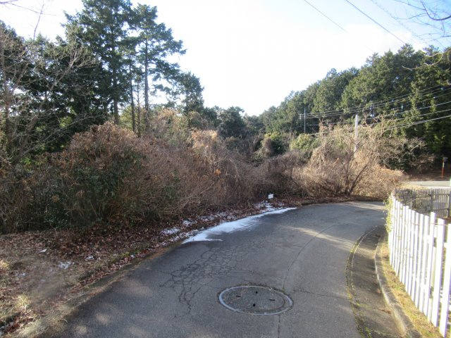 伊豆富士見ニュータウン別荘地①の前面道路含む現地写真