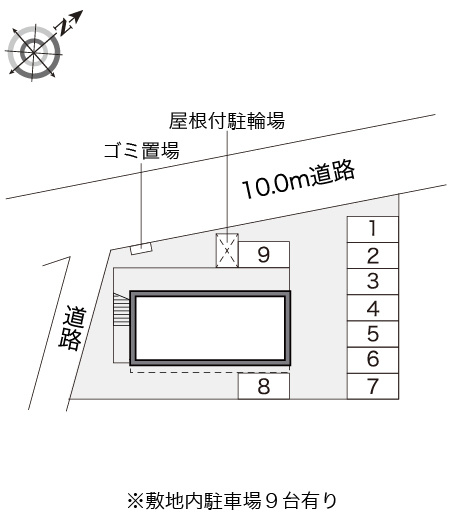レオパレスTIARAの区画図