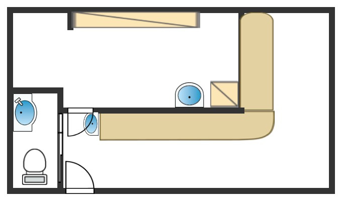 米子市朝日町　森山ビル2階テナントの間取り