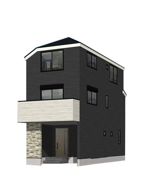 【横浜市西区東久保町15-5新築戸建てＢ号棟】★仲介手数料無料★（富士見台小学校・岩井原中学校）の外観パース