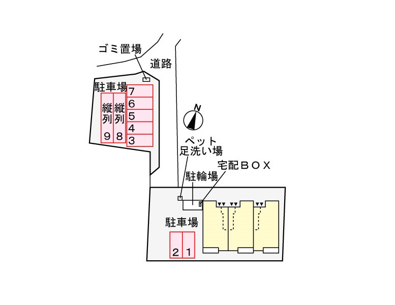 グリーン　ベイの駐車場