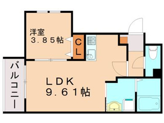 Rassure N・Kの間取り|※別号室の間取りになります。
