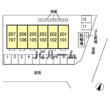 パルトネールの区画図