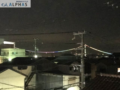 【展望】 | 明石市港町　中古戸建 | ワイドルーフバルコニーから明石海峡大橋望めます♪