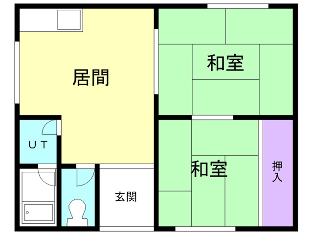あらいマンション　ＮＯ．２の間取り