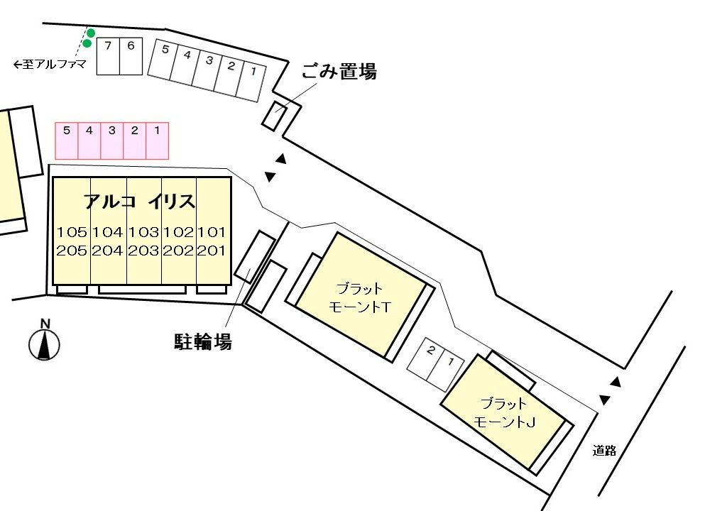 アルコイリスの区画図
