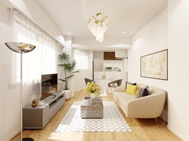 【内装】 | 本郷アローハイツ 5F | 家具配置イメージです。