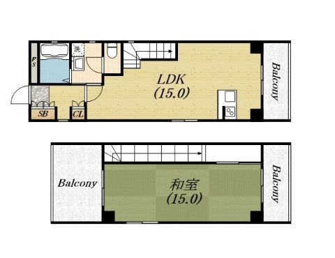 【間取り】 | ラグジュリア京町堀