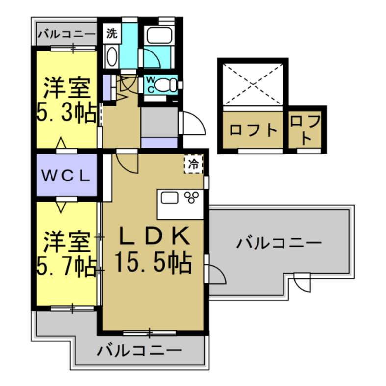ハイツアボカドの間取り