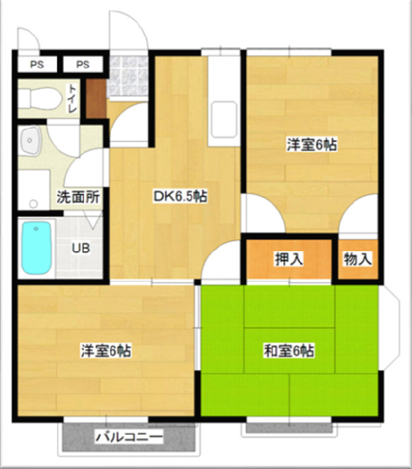 グリーンズホリデイAの間取り
