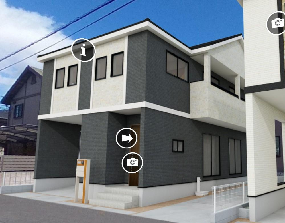 ブルーミングガーデン　岡山市北区今の外観パース