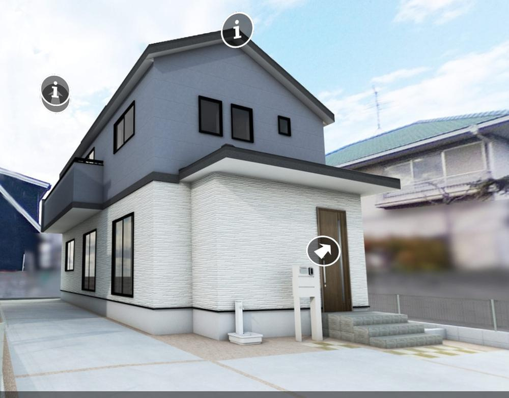 ブルーミングガーデン　岡山市南区福富中の外観パース