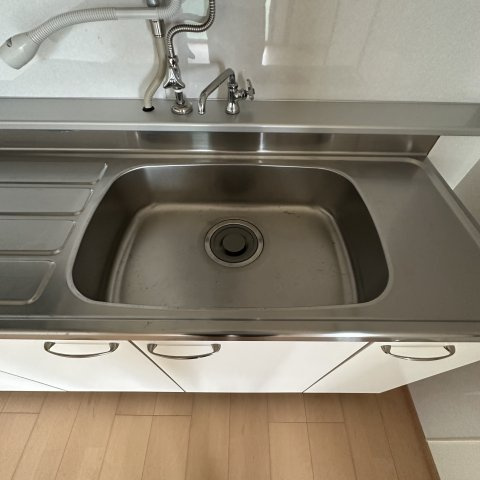 登別マンションの洗面所