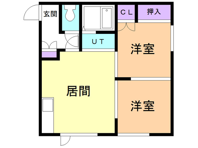 学）ハイツ新生の間取り