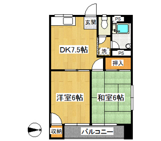 【間取り】 | アベニューハイツ石川