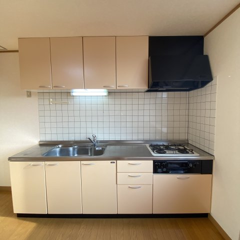 ベルシーヌ緑のキッチン|きれいなキッチンです