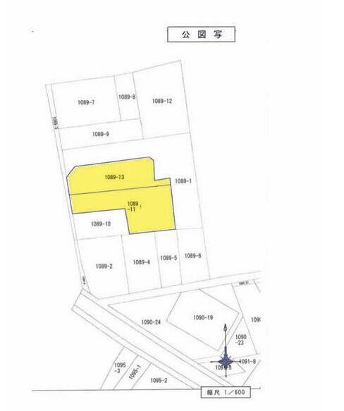 坂東市辺田の区画図